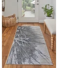 Feizy Astra Industrial Abstract, Gray/Silver/Ivory, 2'-10" x 7'-10" Runner