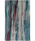 Feizy Amira Contemporary Watercolor Rug, Crystal Teal/Red/Tan, 8ft x 10ft Area Rug