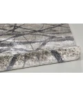 Feizy Kano Industrial Abstract, Taupe/Gray/Ivory, 8'-9" x 8'-9" Round Rug