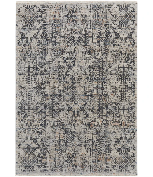 Feizy Kaia NAVY/BEIGE KAI39HUF 3 ft. X 5 ft. Rectangle Rug