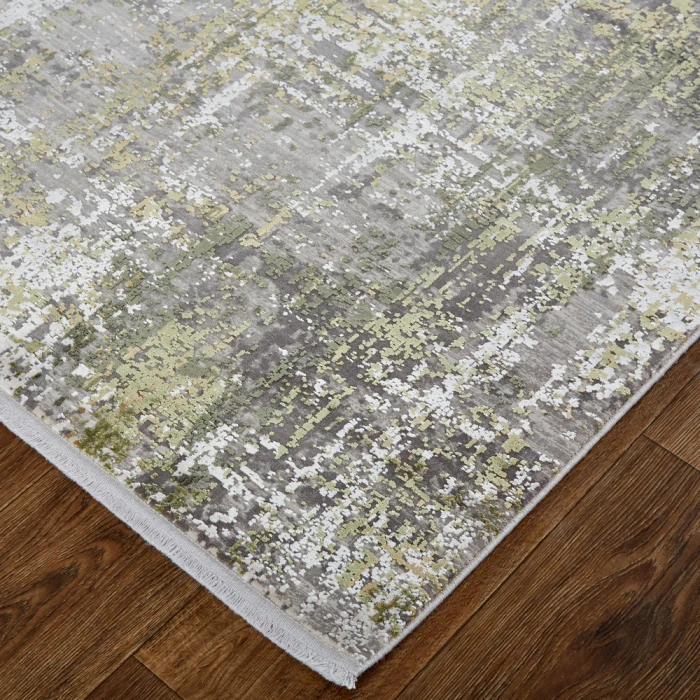 Feizy Cadiz Casual Abstract, Green/Gray/Ivory, 12' x 18' Area Rug