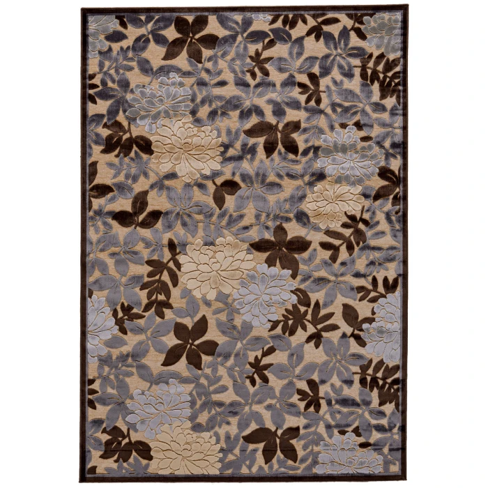 Feizy Saphir Casual Floral & Botanical, Tan/Taupe/Brown, 9'-8" x 12'-7" Area Rug