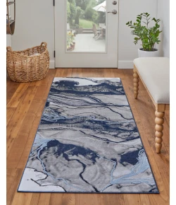 Feizy Gaspar 39KTF GRAY/BLUE Area Rug 2 ft. 10 in. X 8 ft. Runner