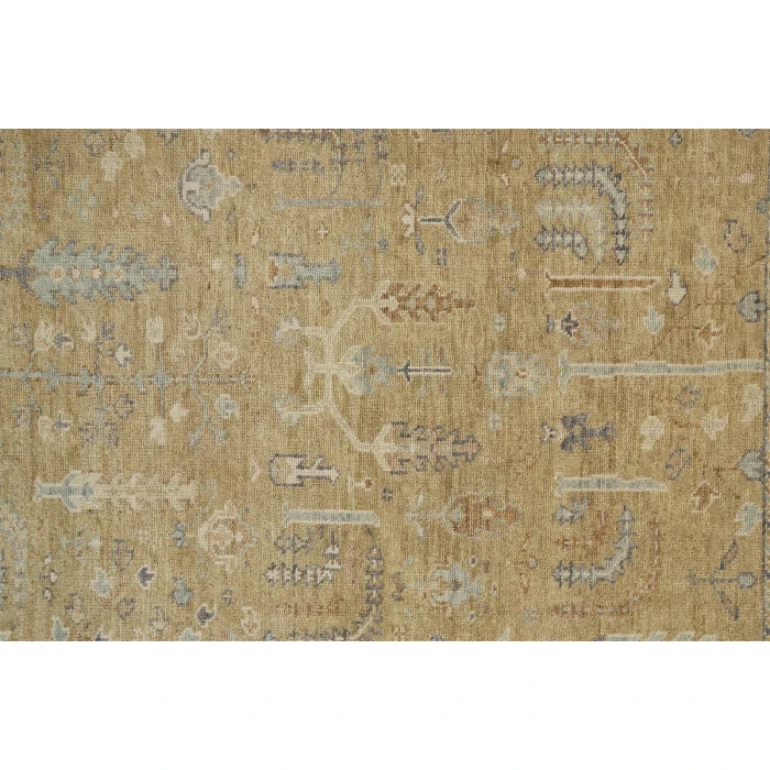 Feizy Carrington Vintage Oriental, Gold/Blue/Gray, 3'-6" x 5'-6" Accent Rug