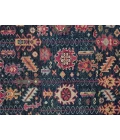 Feizy Piraj Nordic Hand-Knot Wool Rug, Carmine Pink/Indigo, 1ft-6in x 1ft-6in Square