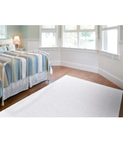 Feizy Saphir Mira WHITE/WHITE 6803489F 7 ft. 6 in. X 7 ft. 6 in. Round Rug