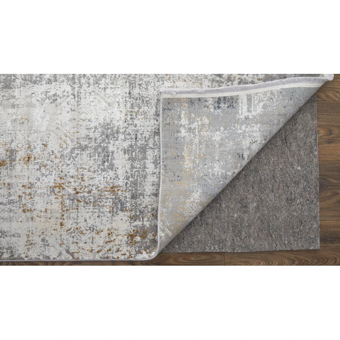 Feizy Cadiz Industrial Abstract, Ivory/Taupe/Gray, 12' x 18' Area Rug