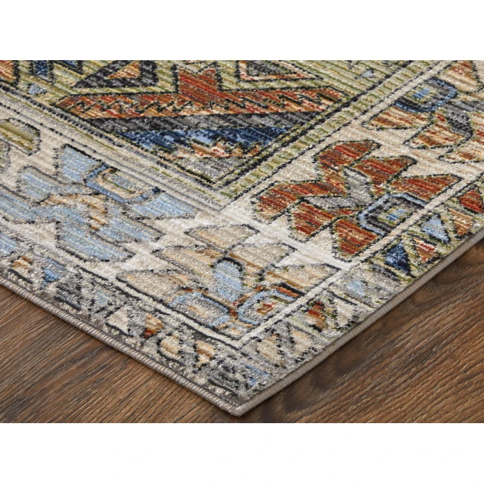 Feizy Melrose IVORY/MULTI MEL39P0F 6 ft. 7 in. X 9 ft. 6 in. Rectangle Rug