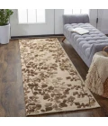 Feizy Bella Casual Floral & Botanical, Ivory/Taupe/Brown, 2'-6" x 8' Runner