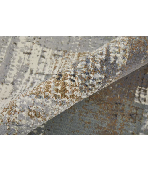 Feizy Clio Industrial Abstract, Ivory/Gray/Brown, 7'-9" x 10' Area Rug