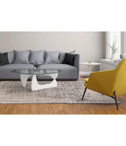 Feizy Prasad Casual Abstract, Gray/Ivory, 8' x 11' Area Rug