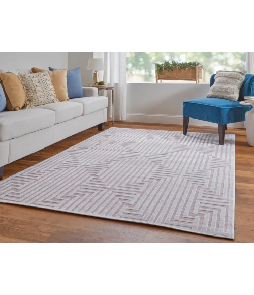 Feizy Saphir Mira BLUSH/WHITE 6803496F 9 ft. 8 in. X 12 ft. 7 in. Rectangle Rug
