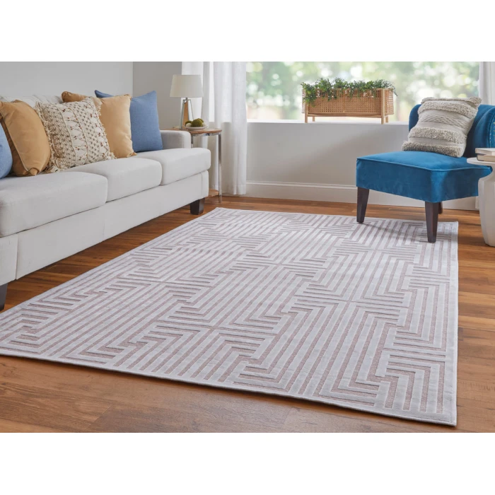 Feizy Saphir Mira BLUSH/WHITE 6803496F 9 ft. 8 in. X 12 ft. 7 in. Rectangle Rug