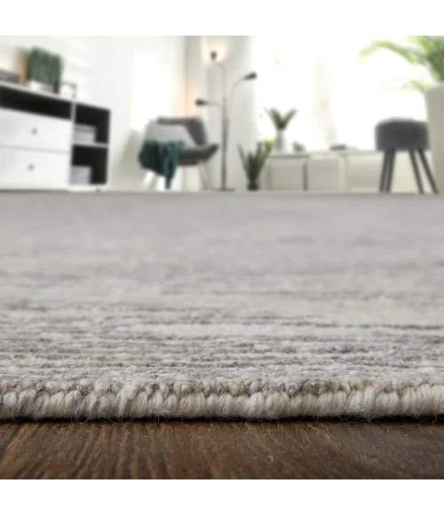 Feizy Brighton Casual Abstract, Ivory/Taupe/Silver, 11'-6" x 15' Area Rug