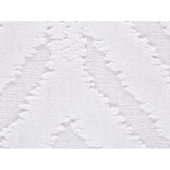 Feizy Saphir Mira WHITE/WHITE 6803490F 7 ft. 6 in. X 7 ft. 6 in. Round Rug