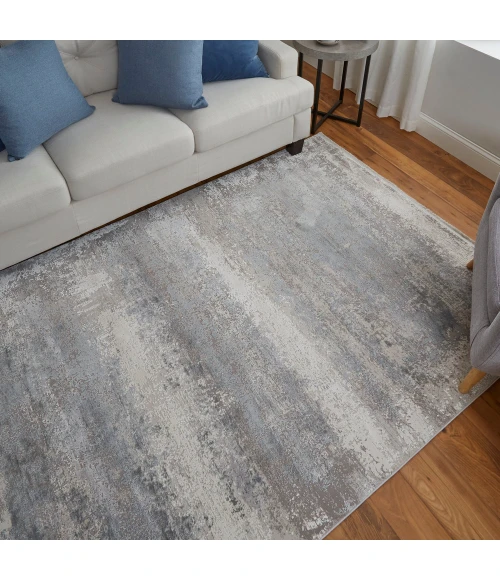 Feizy Cadiz Industrial Abstract, Taupe/Gray/Silver, 13' x 20' Area Rug