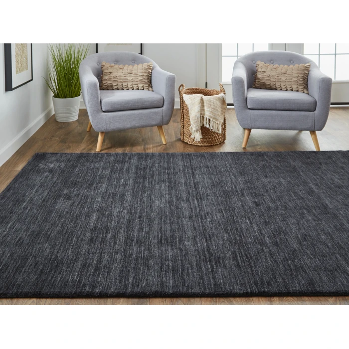 Feizy Luna BLACK 5798049F 9 ft. 6 in. X 13 ft. 6 in. Rectangle Rug