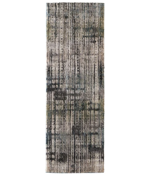 Feizy Skyview Gray/Black/Ivory SKV39QBF 2 ft. 6 in. X 7 ft. 3 in. Rect. Rug