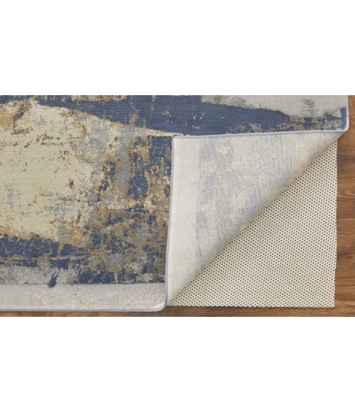 Feizy Clio Casual Abstract, Blue/Gray/Tan, 10' x 13'-2" Area Rug