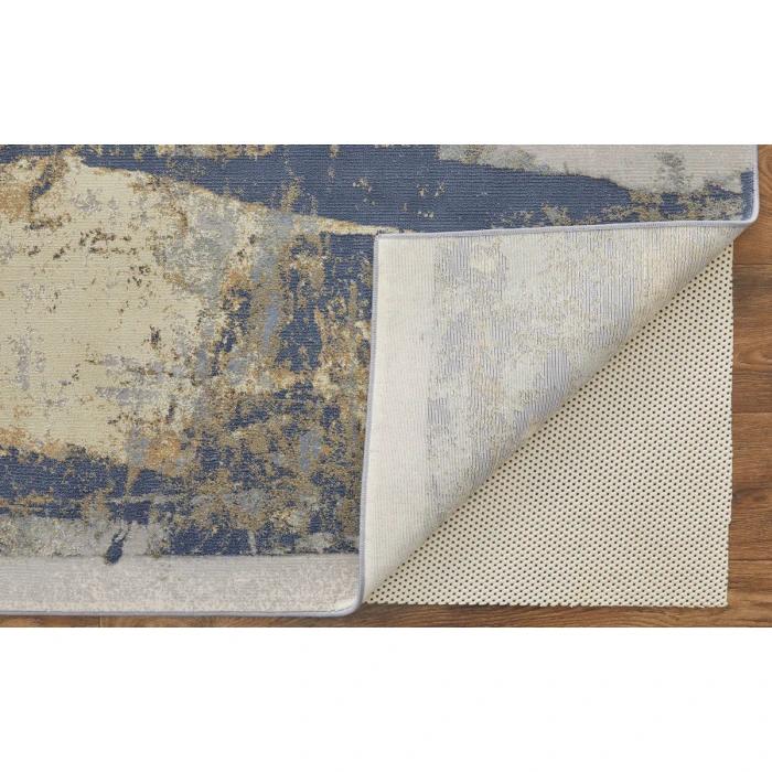 Feizy Clio Casual Abstract, Blue/Gray/Tan, 2' x 3' Accent Rug