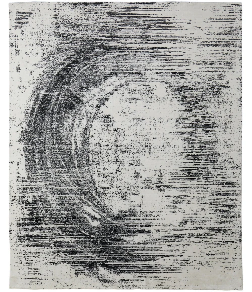 Feizy Coda Industrial Abstract, Black/White, 2' x 3' Accent Rug