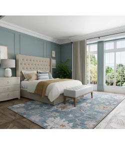 Feizy Dartmouth Blue/Ivory/Pink DRT39QMF 7 ft. 9 in. X 10 ft. Rect. Rug