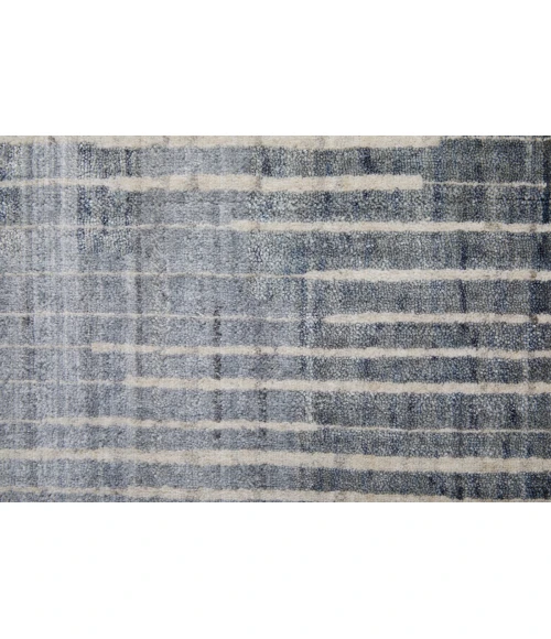 Feizy Eastfield Casual Abstract, Blue/Ivory/Gray, 8' x 8' Round Rug