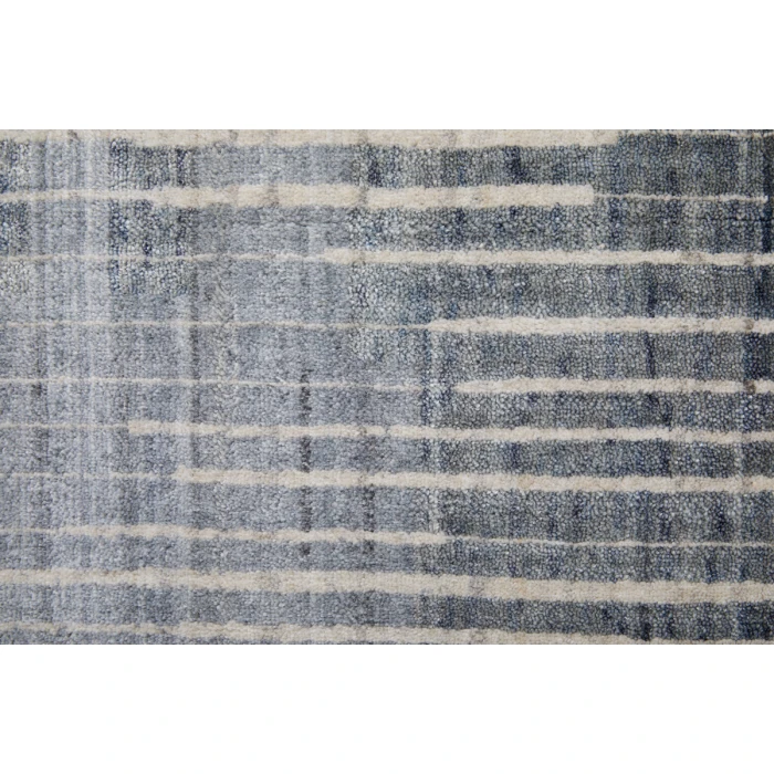 Feizy Eastfield Casual Abstract, Blue/Ivory/Gray, 2'-6" x 8' Runner