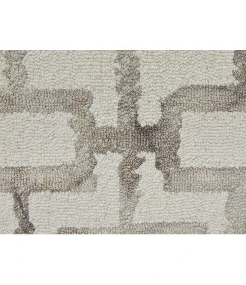 Feizy Lorrain Bohemian & Eclectic Geometric, Ivory/Taupe, 10' x 10' Round Rug