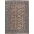 Feizy Marquette Rustic Persian Farmhouse Area Rug, Rust/Aegean Blue, 9ft-6in x 12ft-7in