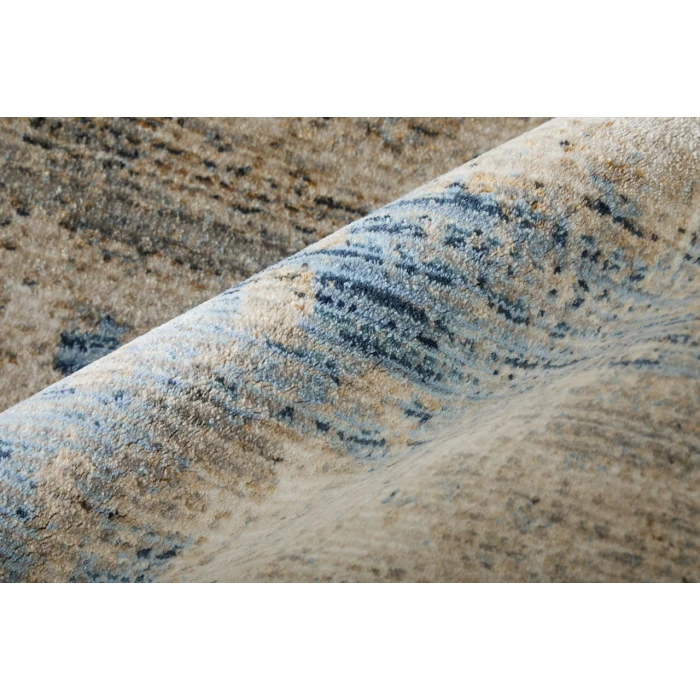 Feizy Sonora Taupe/Ivory/Blue SNR39UBF 2ft. x 3ft. Accent Rug Rug