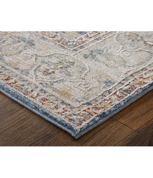 Feizy Pasha BLUE/IVORY PAS39M4F 9 ft. 0 in. X 12 ft. 8 in. Rectangle Rug