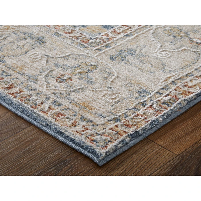 Feizy Pasha BLUE/IVORY PAS39M4F 7 ft. 10 in. X 10 ft. 3 in. Rectangle Rug