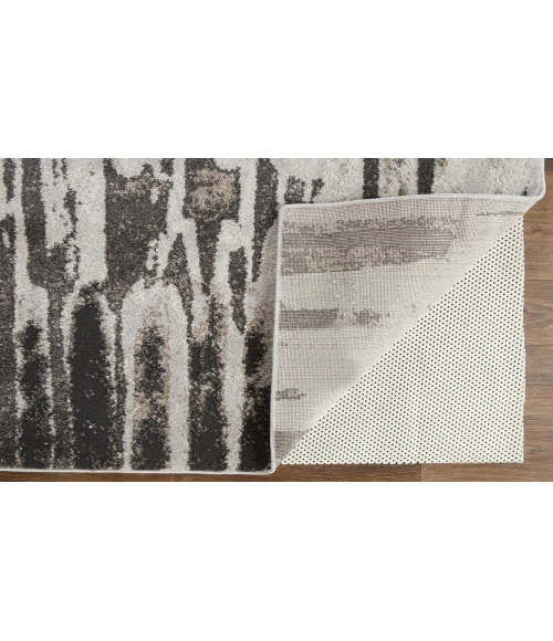Feizy Vancouver Contemporary Abstract Rug, Gray/Charcoal Gray, 10' x 14' Area Rug