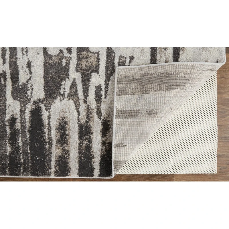 Feizy Vancouver Contemporary Abstract Rug, Gray/Charcoal Gray, 9' x 12' Area Rug