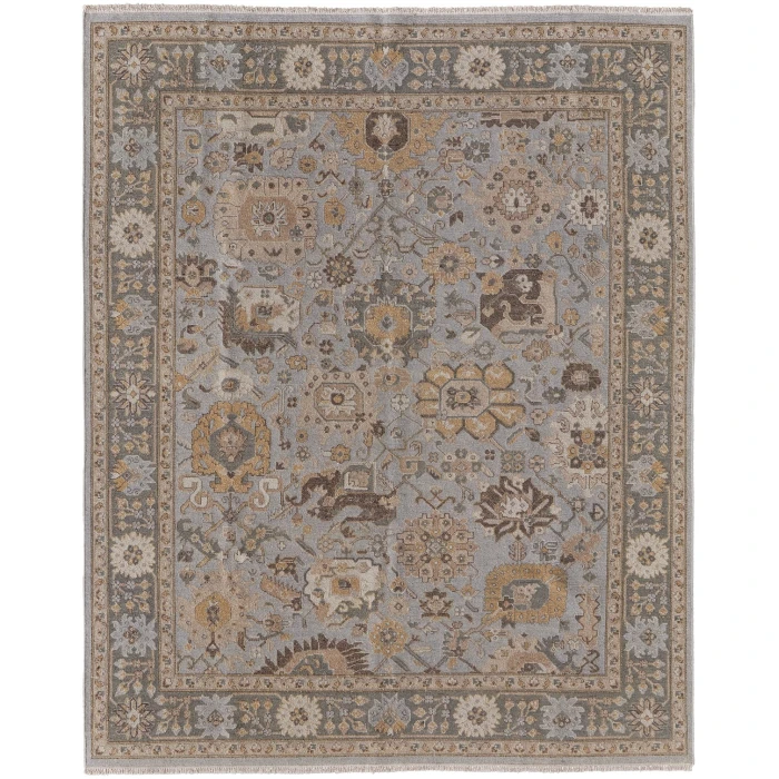 Feizy Corbitt Classic Oriental, Blue/Gold/Gray, 7'-9" x 9'-9" Area Rug
