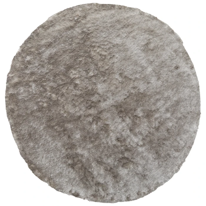 Feizy Indochine Luxury & Glam Solid, Gray/Silver, 8' x 8' Round Rug