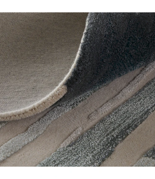 Feizy Anya Industrial Abstract, Ivory/Blue/Gray, 2' x 3' Area Rug