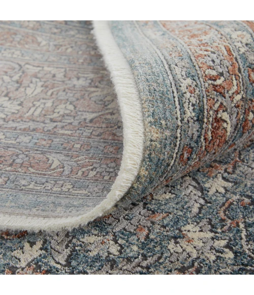 Feizy Marquette Vintage Oriental, Blue/Red, 2'-8" x 8' Runner