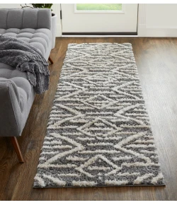 Feizy Mynka 39IBF GRAY Area Rug 2 ft. 6 in. X 8 ft. Runner