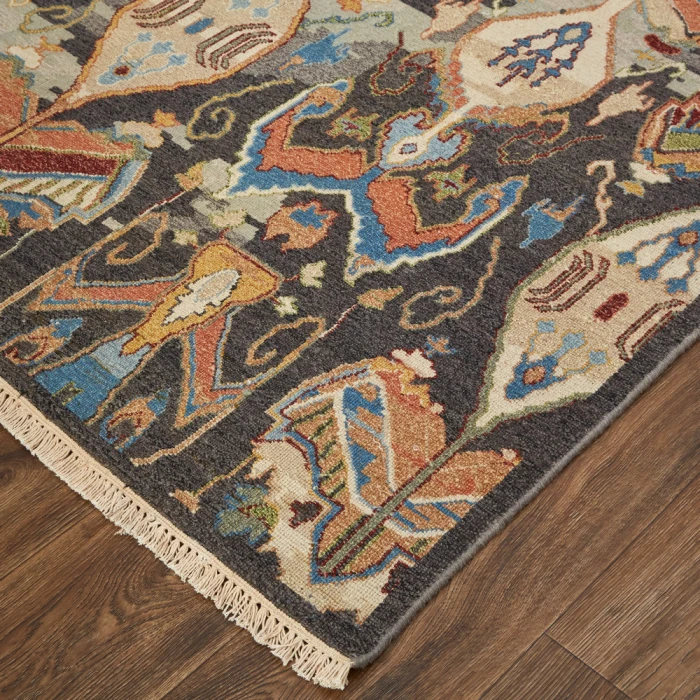 Feizy Leylan Bohemian & Eclectic Ikat, Taupe/Tan/Orange, 8'-6" x 11'-6" Area Rug