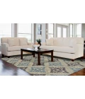 Feizy Bermuda Bohemian & Eclectic Geometric, Blue/Gray/Taupe, 5' x 8' Area Rug