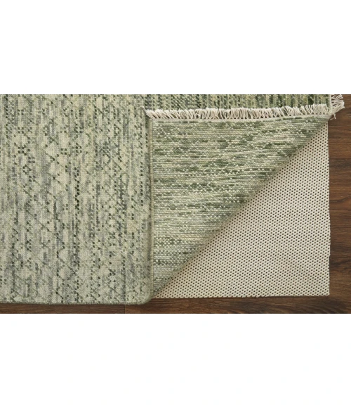 Feizy Branson Casual Solid, Green/Ivory, 2' x 3' Accent Rug