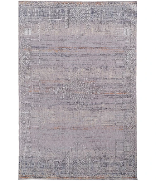 Feizy Francisco Minimal Tribal Rug, Gray/Ivory, 12' x 15' Area Rug