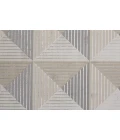 Feizy Micah Mid-Century Modern Geometric, Ivory/Gray/Ivory, 9'-2" x 12' Area Rug