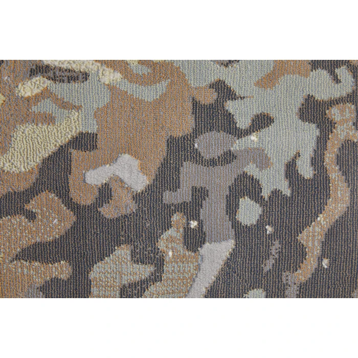 Feizy Clio Industrial Abstract, Green/Purple/Ivory, 2' x 3' Accent Rug