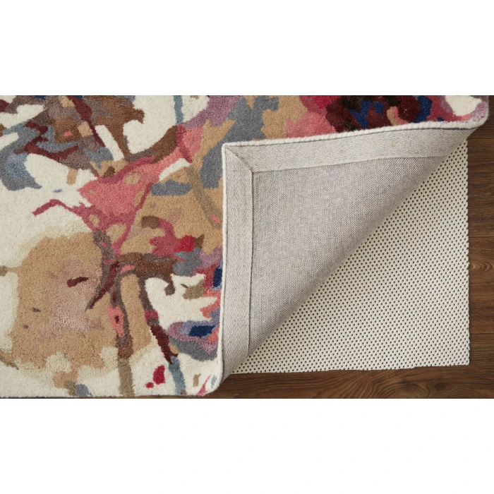 Feizy Dafney Casual Floral & Botanical, Blue/Pink/Gray, 3'-6" x 5'-6" Area Rug
