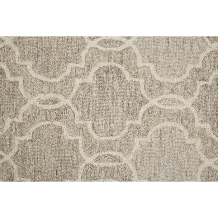Feizy Belfort Cottage Trellis & Lattice, Gray/Ivory, 10' x 14' Area Rug
