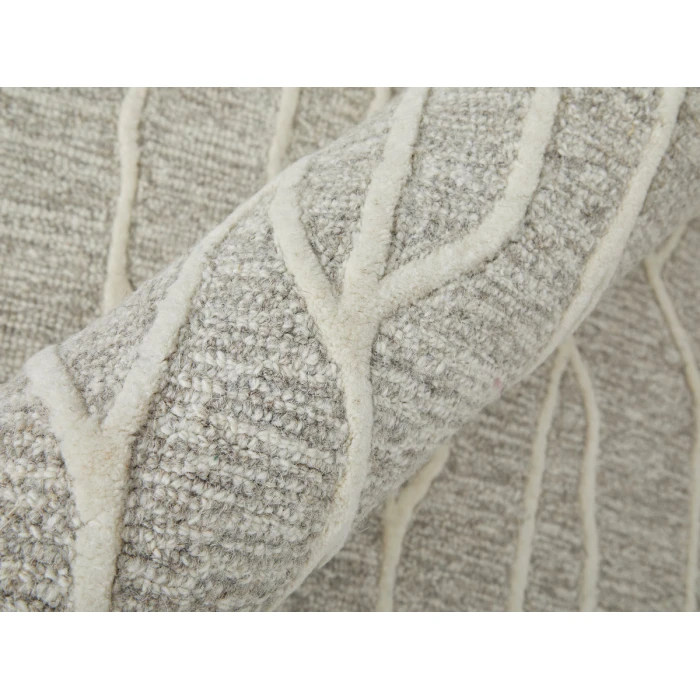 Feizy Enzo Casual Abstract, Taupe/Ivory, 12' x 15' Area Rug
