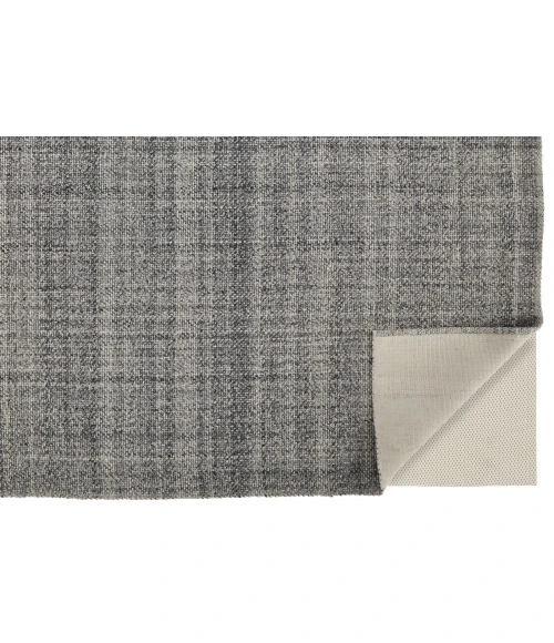 Feizy Naples Space Dyed In/Outdoor Flatweave, Charcoal Gray, 2ft x 3ft Area Rug